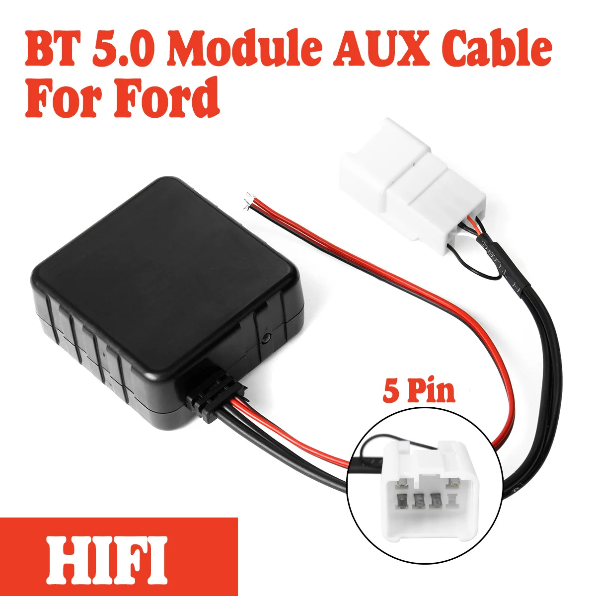 12v автомобильный bluetooth Modele беспроводной Hifi стерео радио музыка AUX кабель адаптер для Ford 5 Pin