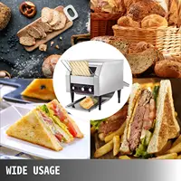 VEVOR 150/300/450 Pcs/H Electric Conveyor Toaster Bread Bagel Food Maker Kitchen Appliances Equioment for Restaurant Commercial 2