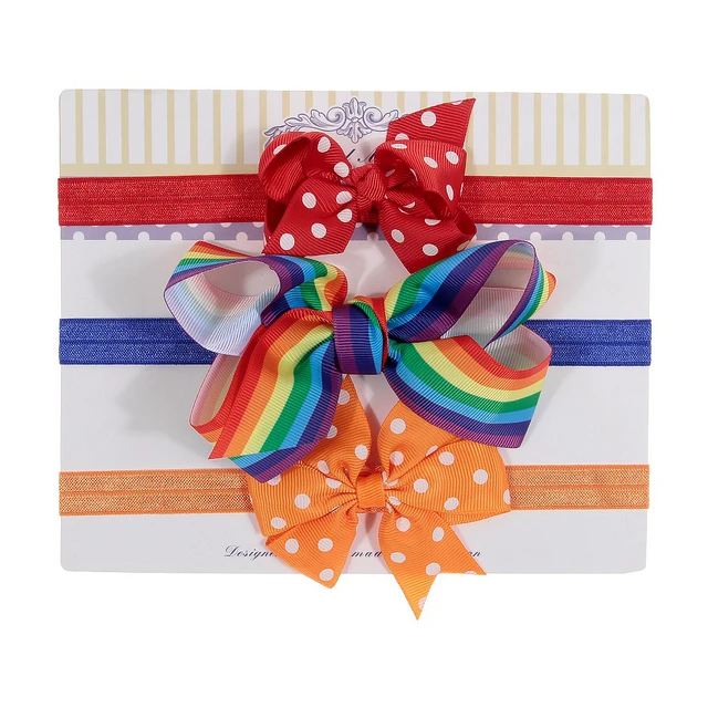 New 3pcs/lot Sequin Felt Bow Lotus Flower Elastic Headbands Kids Photography Props Baby Girls Cute Headwear Christmas Gift Sets 21