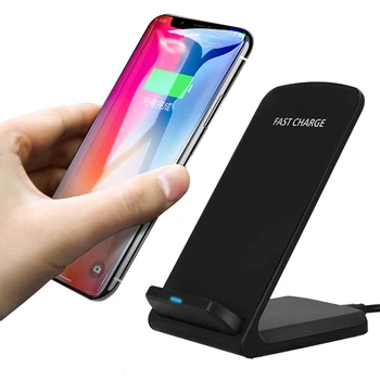 

10W Fast Charging Holder Qi Wireless Charger Fast Charger Phone Stand for iphone 8 X XS Max Samsung S10 S8 S9 S7 edge Xiaomi