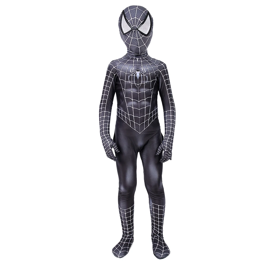 Children Lycra Spandex Black Spiderman Costume Kids Child Venom Spider-man  Cosplay Zentai Suit Halloween Jumpsuit - Cosplay Costumes - AliExpress