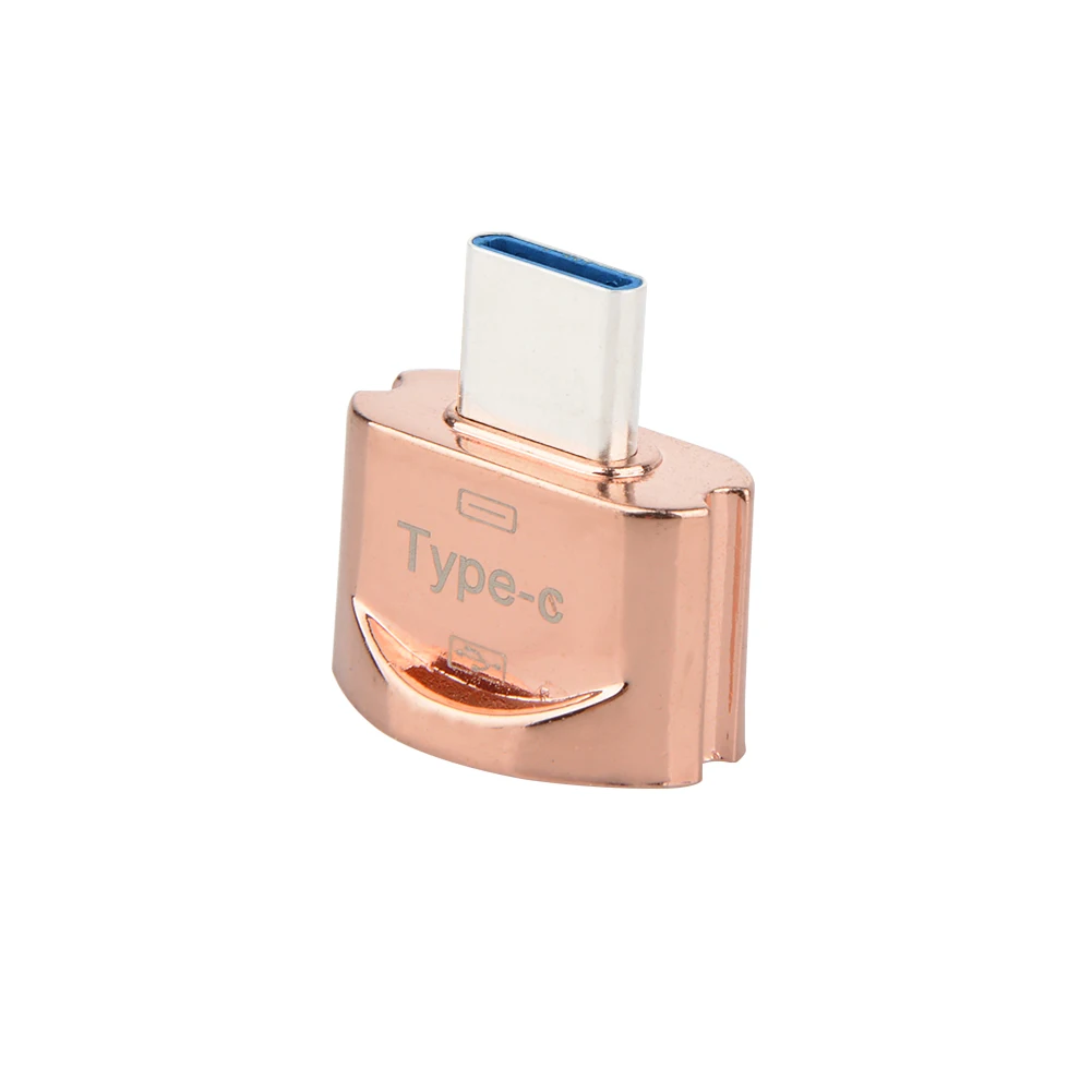1 шт. type C OTG адаптер type-C конвертер для samsung S8 для MacBook серии USB к type C OTG Micro Usb адаптер - Цвет: rose gold