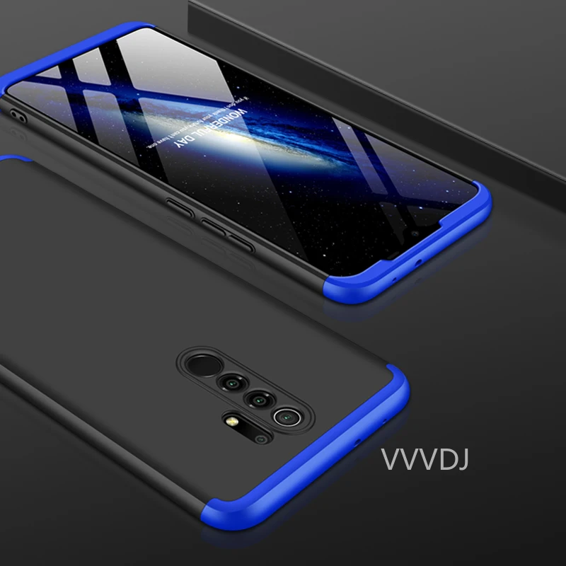 Мягкий силиконовый чехол для Xiaomi Redmi 9 жесткий Гибридный ПК 360 полноразмерный