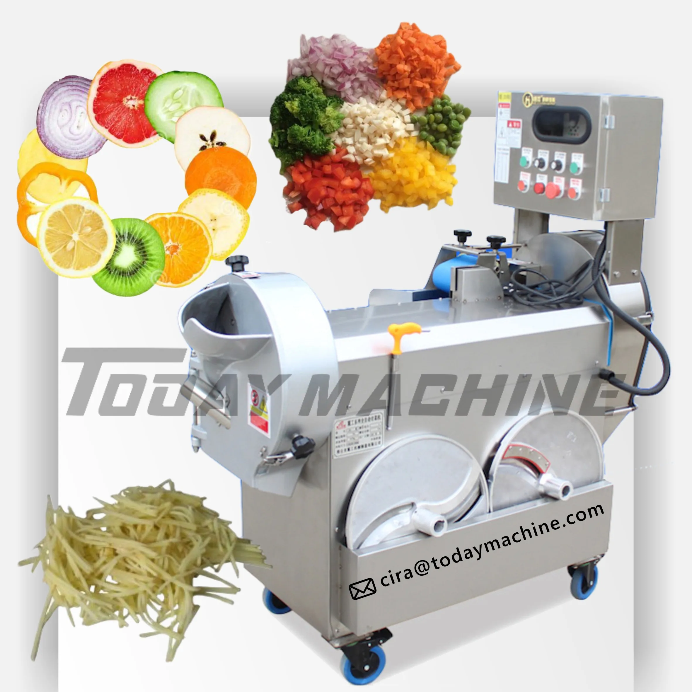

Easy operation automatic Kiwi fruit chip slicer apple cutting bamboo shoots slicing machine