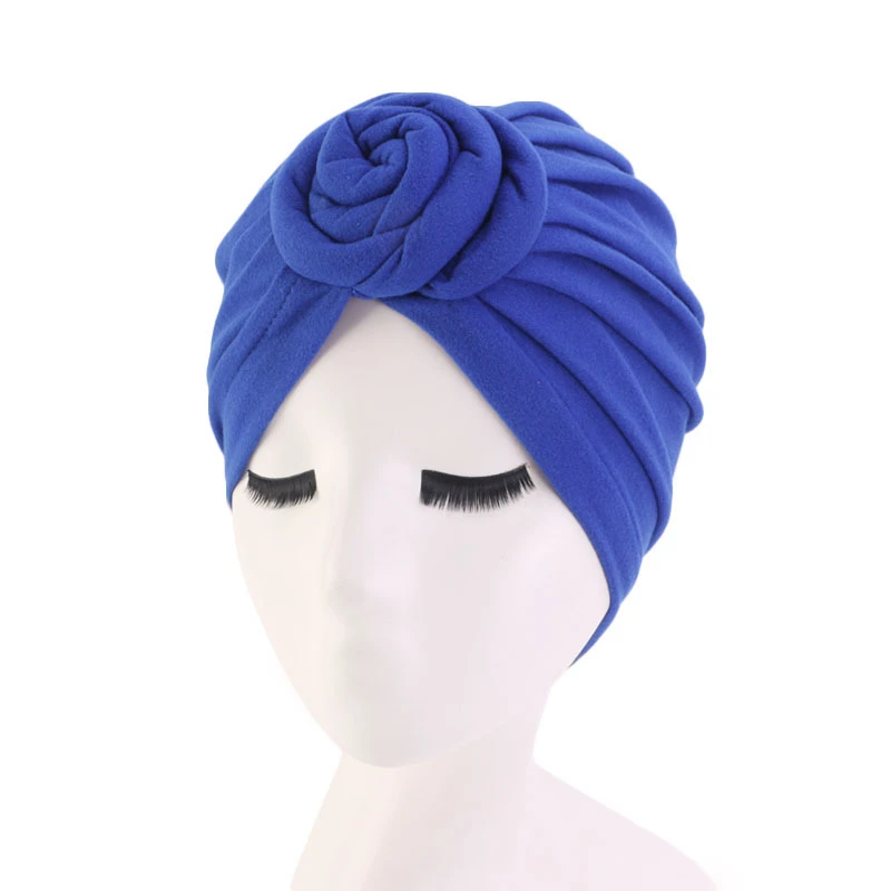 Новая мода 1 шт. Женские однотонные шапки пончик мягкий хлопок Chemo/Sleep cap Antumn Beanie
