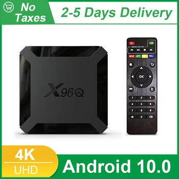 

X96Q 4K TV BOX Android 10.0 Allwinner H313 Quad Core 1G 8G Smart TV 2.4G WiFi 2G 16G 4K Media Player Android Set Top Box X96Q