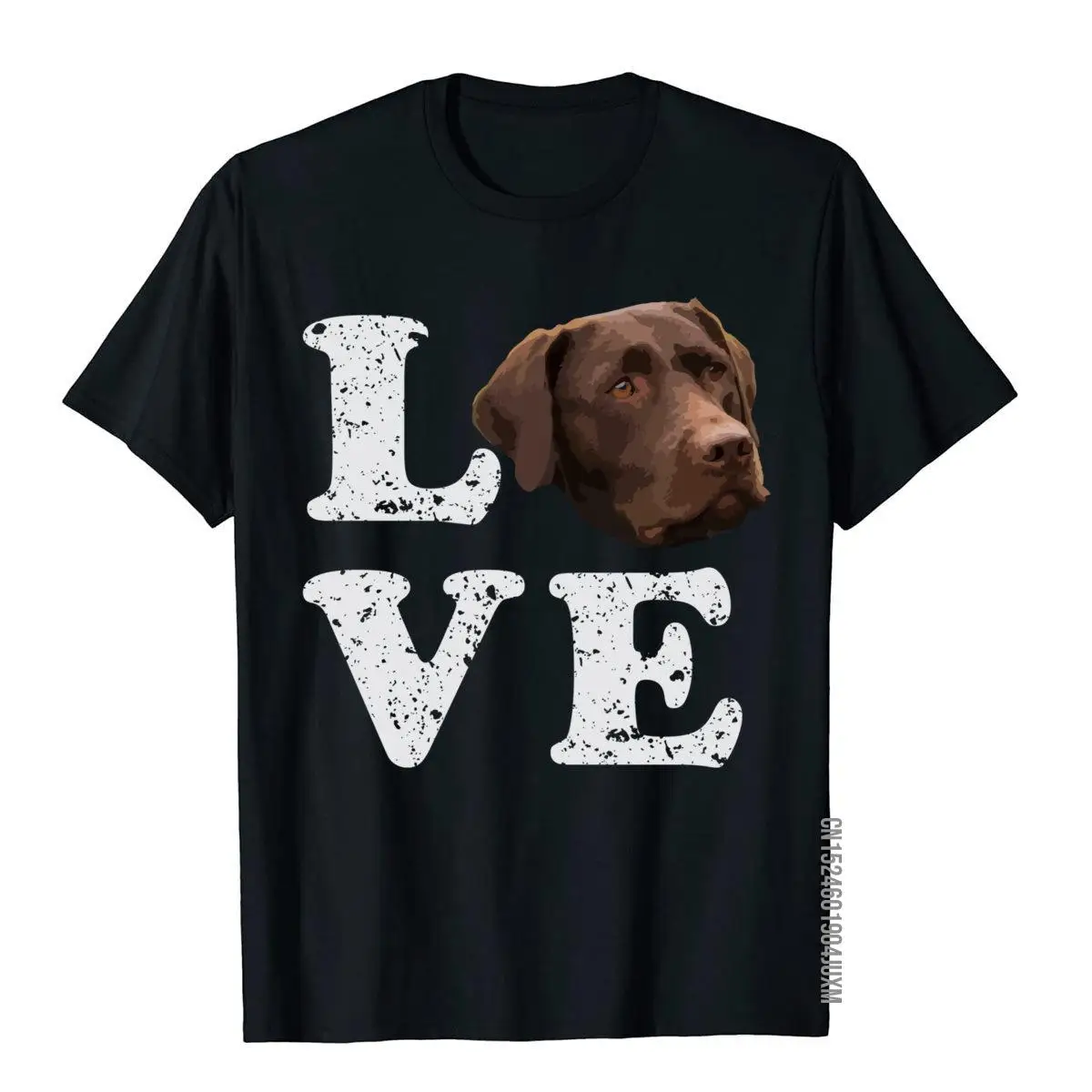 Футболка Love My Chocolate Lab Лабрадор ретривер нормальные топы футболка хлопковый