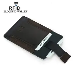 Новый тонкий RFID блокирующий кожаный кошелек кредитный ID держатель для карт кошелек для денег для мужчин и женщин модный держатель для карт