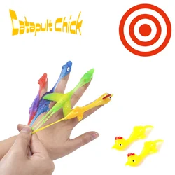 Gatilho catapulta de brinquedo pegajoso, brinquedo de descompressão de pássaros voadores elásticos para prática de galinha catapulta de lançamento de turquia
