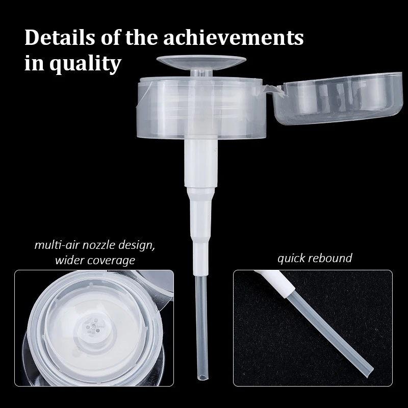 100/200ml Rhinestone Nail Polish Remover Bottle Push Down Empty Bath Manicure Lint-free Napkins Pump Storage Bottles Nails Tool nail polish remover