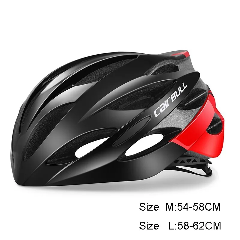 Сверхлегкий унисекс интегрированный велосипедный шлем Проветриваемый для горной дороги, езды на велосипеде, защитная шапка, велосипедный шлем для мужчин и женщин - Цвет: Black Red