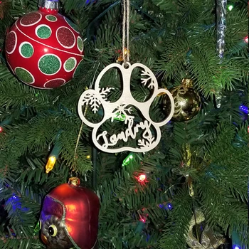 Dog Paw Christmas Ornament 1