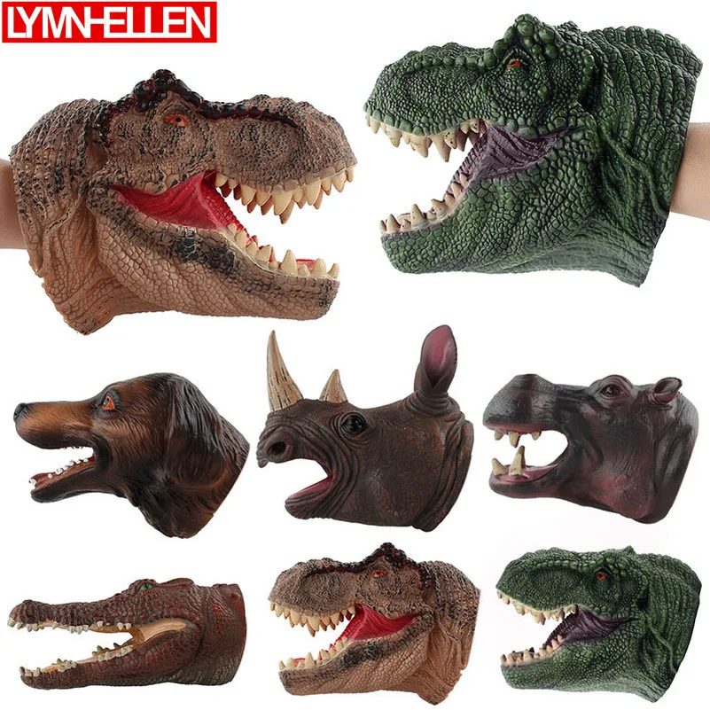 Имитация головы животного динозавра произвольно деформированная рот руки