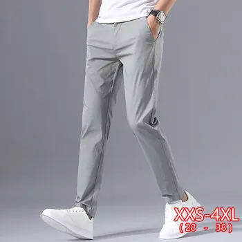 

New Men Pants Casual Mens Business Male Trousers Classics Mid Weight Straight Full Length Fashion Breathing Pant