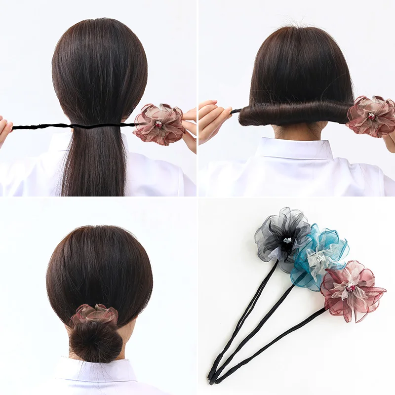 MISM, 1 шт., кружевной цветок, Бублик для волос пучок, производитель для женщин/девушек, сделай сам, инструменты для создания волос, корейская мода, инструмент для укладки волос, аксессуары