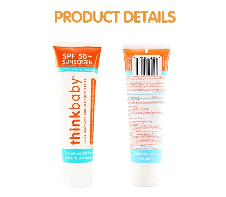 Thinkbaby безопасный солнцезащитный крем SPF 50+ 89 мл x 2 шт