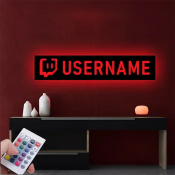 Personalized Gamer Tag for Twitch Wall Lamp 2