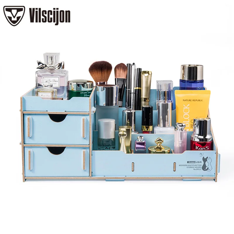 

Cosmetic Organizer DIY Desk Organizer Stationery Holder Desktop Multifunction Office Storage Box Office School Vilscijon D9122