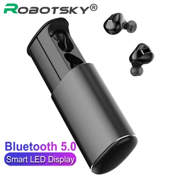 

T60 Wireless Earphones Bluetooth V5.0 IPX6 Waterproof 2600mAh LED Digital Display Sport Headsets HD Stereo Sound for IOS Android
