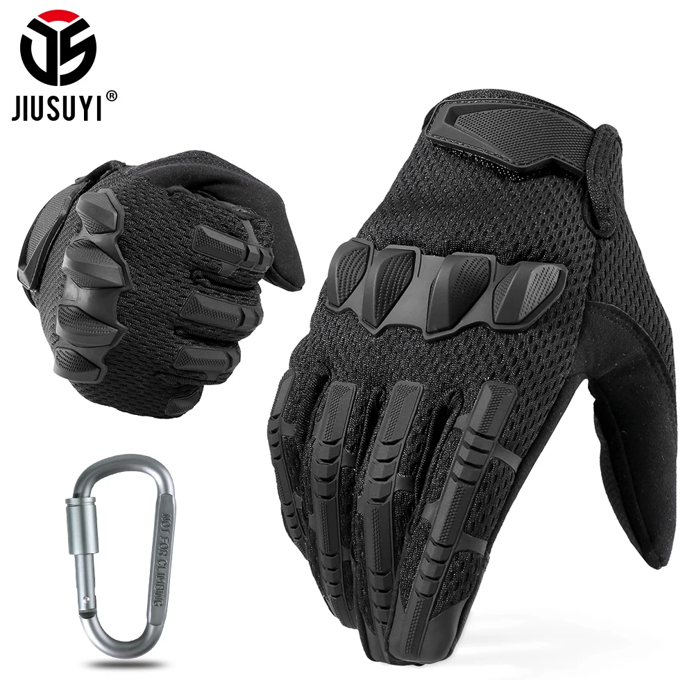Military Black Glove Tactical Mittens Full Finger Long Gloves Rubber Knuckle Touch Screen Army SWAT Camo Airsoft Paintball Men