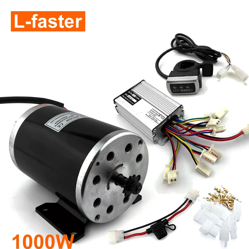 36V48V 1000W Unitemotor MY1020 двигатель с дроссельной заслонкой и контроллером высокомощный