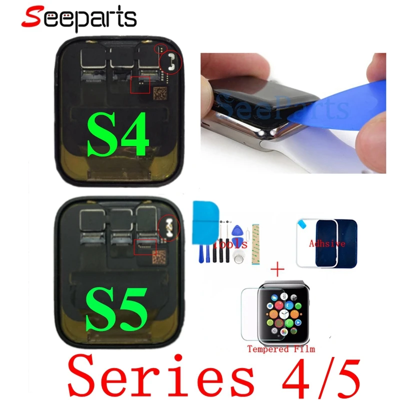 Для Apple Watch Series 4 ЖК-дисплей сенсорный экран дигитайзер 40 мм/44 мм Замена для Apple watch Series 5 ЖК-экран