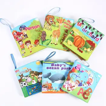 

6/1pc Cloth Baby Book Intelligence Development Educational Toys Soft Cloth Learning Cognize Books For 0-12 Months Kid Quiet Book