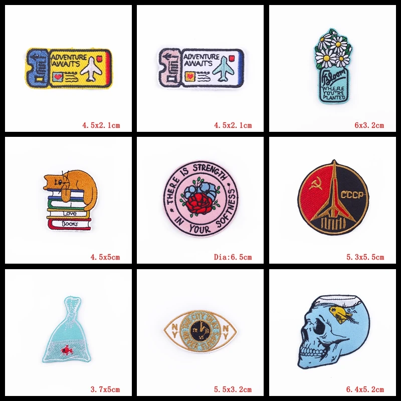 Pulaqi Dinosaurier Jurassic Park Patches Kleidung Streifen Auf Abzeichen Metall Rock Band Patches Nähen Katze Bestickte Patches Für Jacke – Detail 3