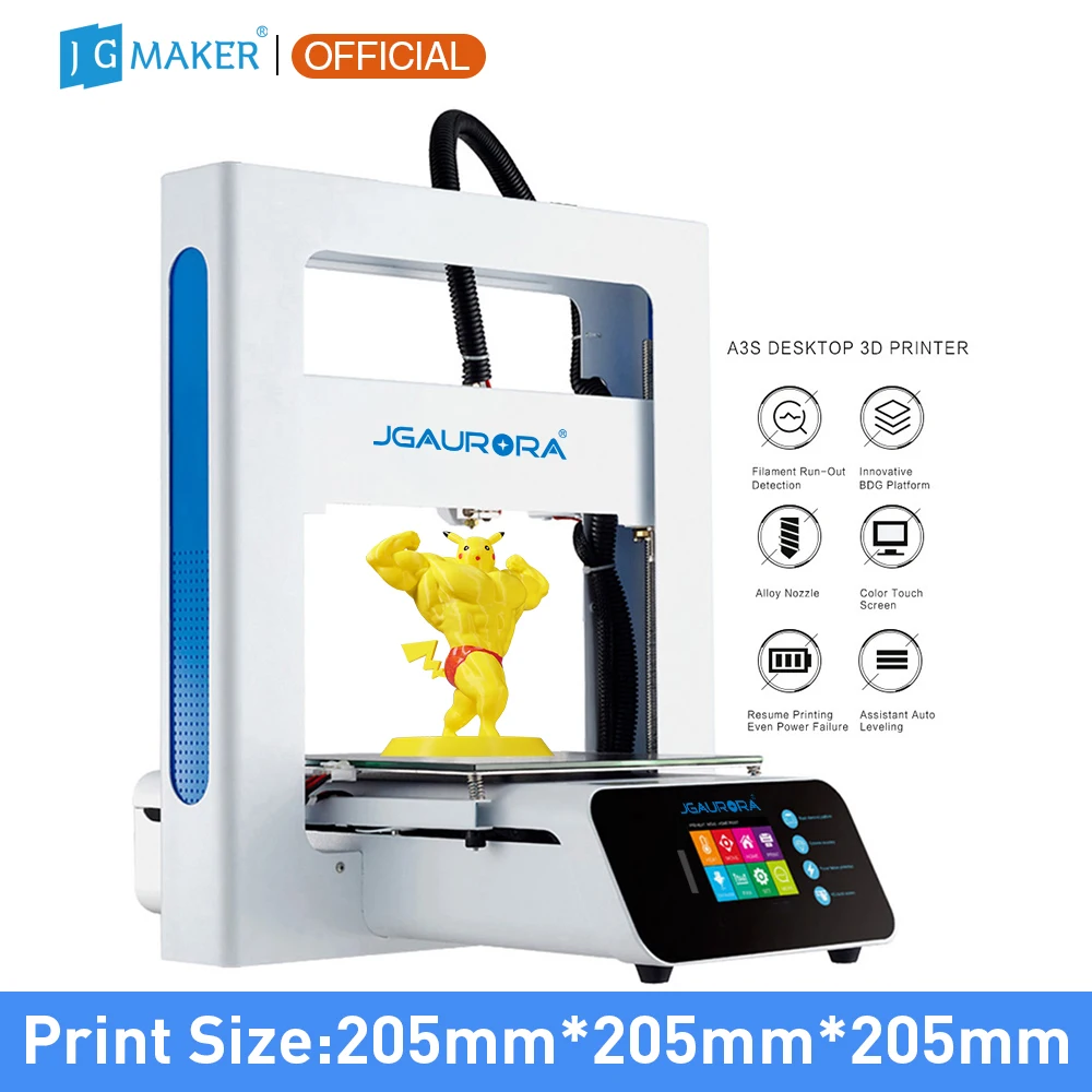 Набор для 3D принтера JGMAKER A3S обновленный с помощью SD карты двойная ось Z