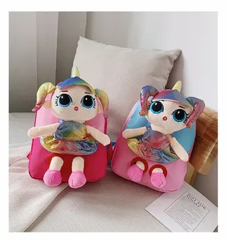 

LOL Surprise Dolls Cartoon Print Shoulders Childrens School Backpacks for Girls Schoolbags Cute Wear-resistant and Splash-proof