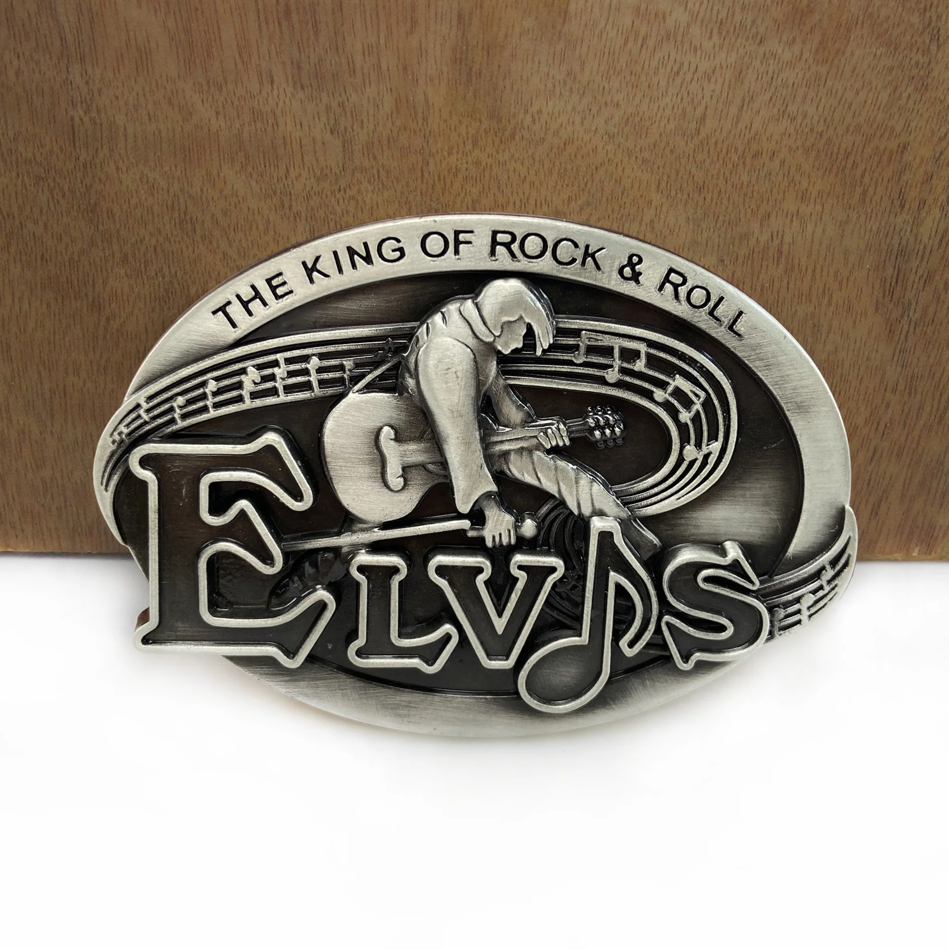 BuckleClub wholesale retro the king of rock roll music jeans gift cowboy belt buckle FP-02065-1 with 4cm width loop | Дом и сад