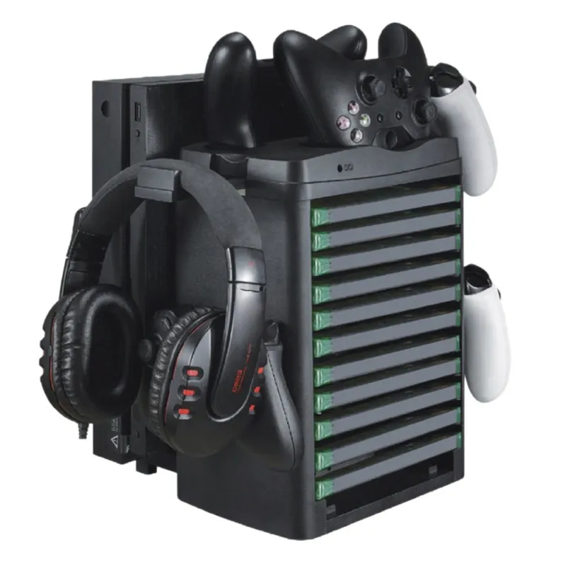 

Multifunctional Bracket Cooler Base Charging Stand Rack Storage Oragnizer For Xbox One / S / X Controller Headphone