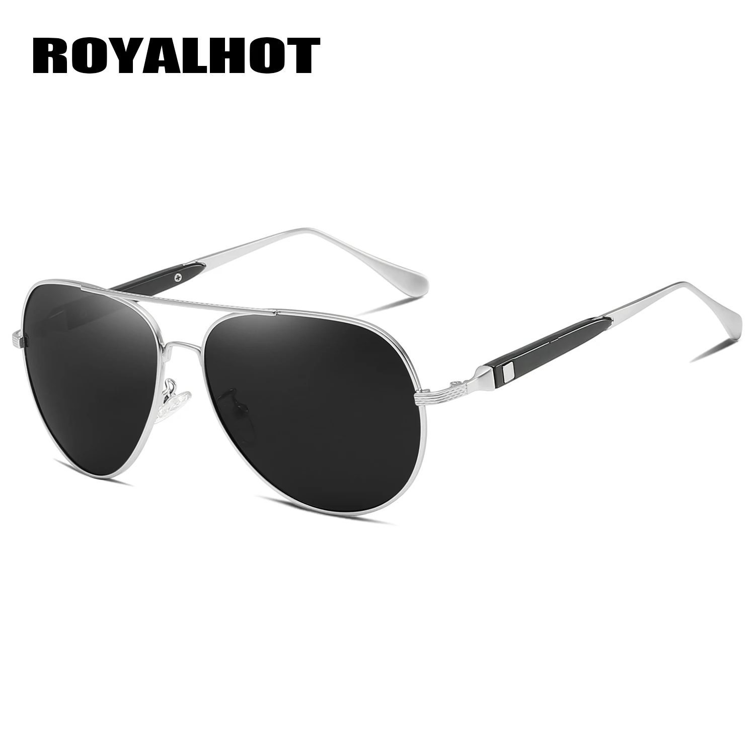 RoyalHot, мужские, женские, ретро, поляризационные, алой, овальная оправа, солнцезащитные очки, для вождения, солнцезащитные очки, оттенки, Oculos masculino, мужские, 90097 - Цвет линз: Silver Grey