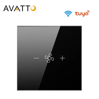 

AVATTO Tuya EU Wifi Smart Ceiling Fan Switch with Smart Life APP Remot Control, Timer, Speeds Work with Alexa, Google Home echo