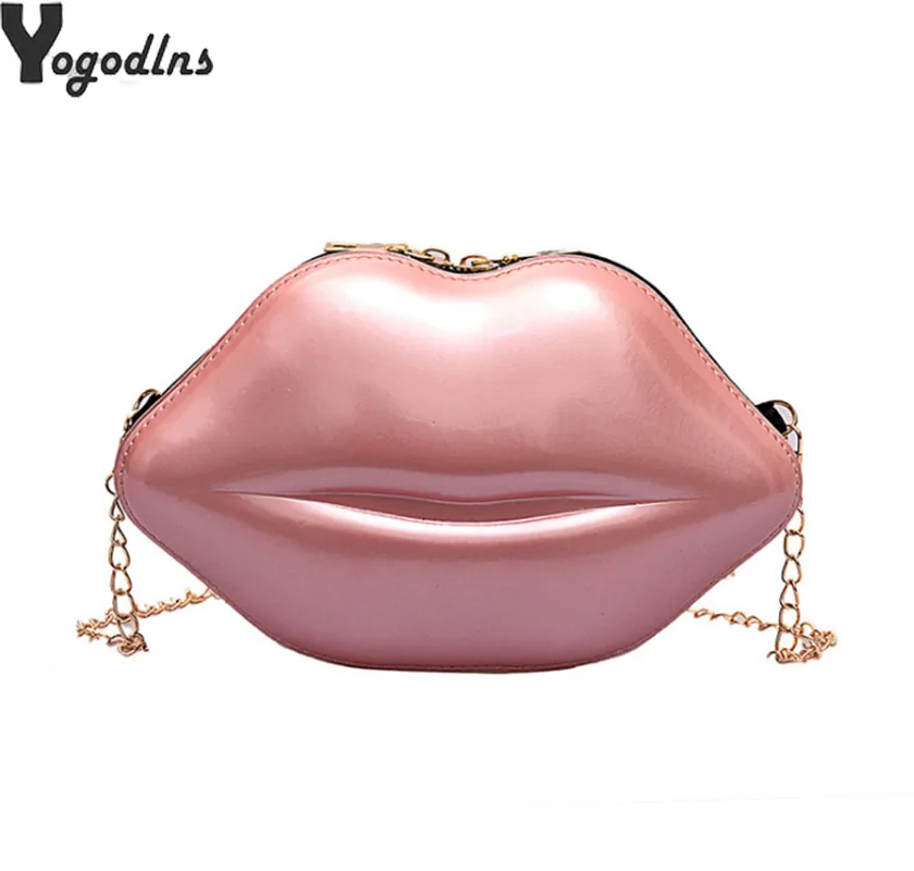 

Sexy Lips Style Fashion Pu Ladies Clutch Bag Chain Purse Shoulder Bag Handbag Women's Crossbody Mini Messenger Bag