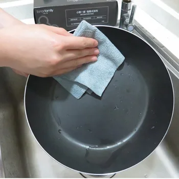 

Kitchen Towel Super Absorbent Reusable Microfiber Dishcloth Oil Absorbing Non Stick Cleaning Rags 20 Sheets/Pack