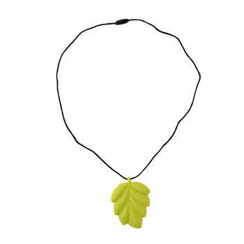 

Leaf Shape Baby Silicone Teether Necklace Baby Molar Bar Silicone Necklace Silicone Toy Silicone Baby Pendant Necklace Beads