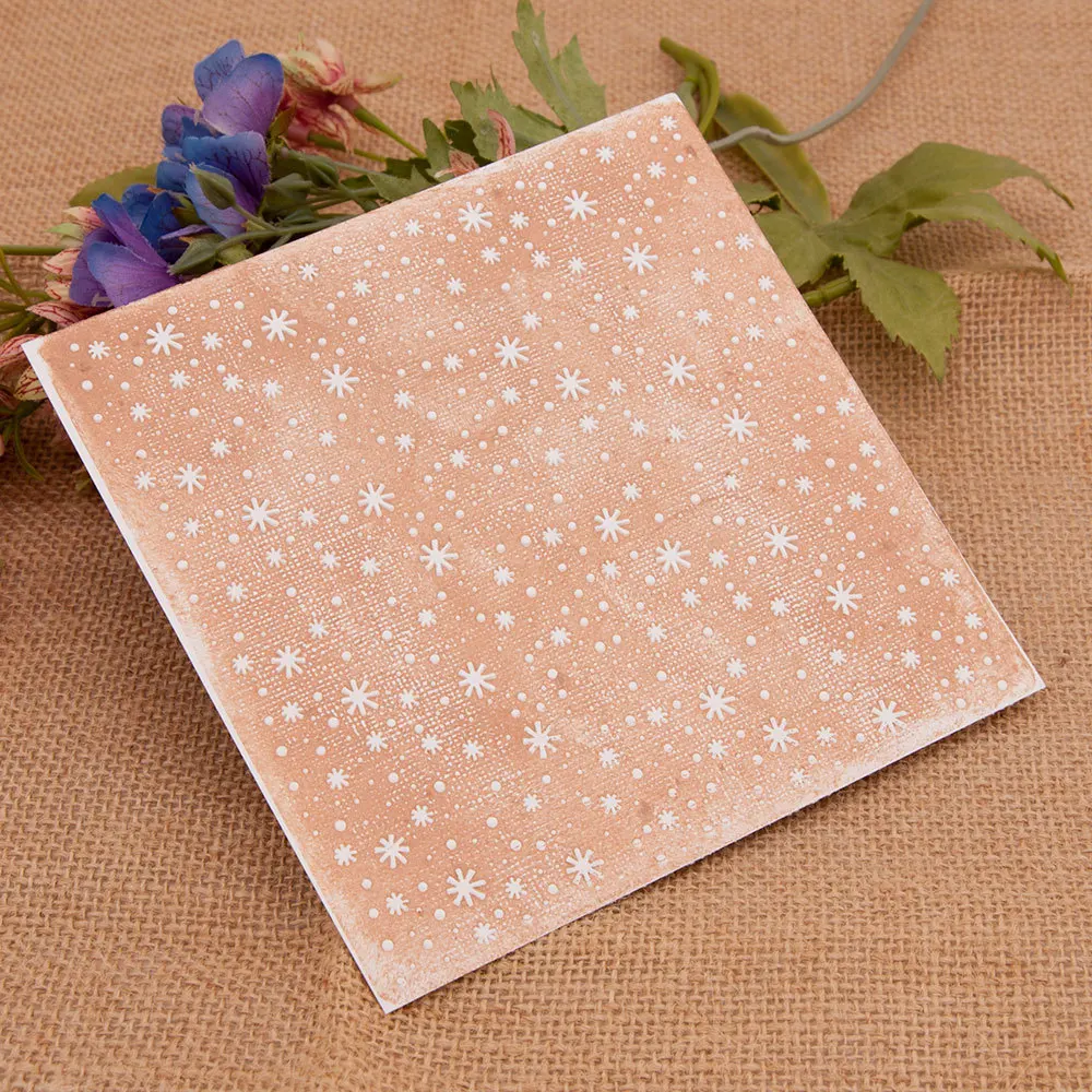 Snowflake Point Embossing Folders for File Papers Photo Album Stencils Cards Making Template 3D Scrapbooking Cutting Dies Plastic Embossing Folder Embossing Folder