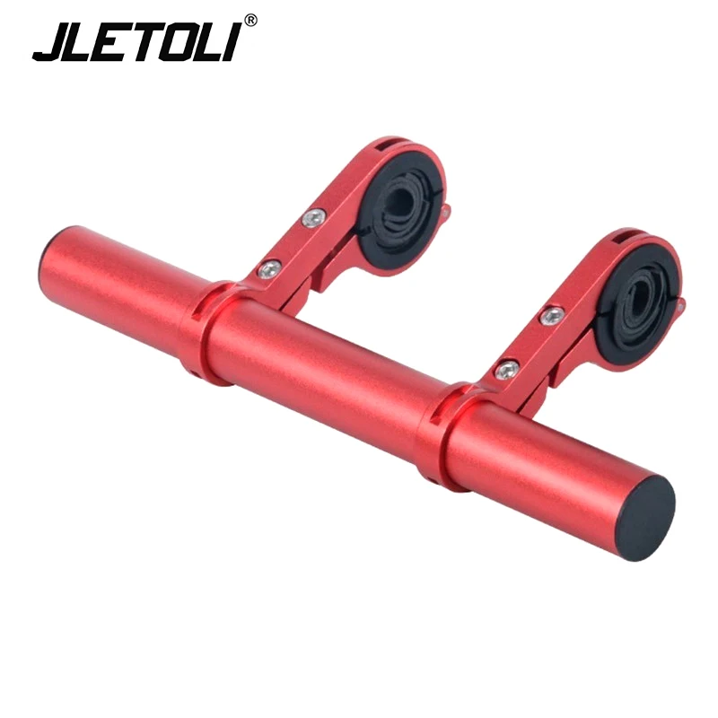JLETOLI велосипедные стойки MTB руль Расширенный кронштейн бар компьютер держатель телефона велосипед сплав многофункциональный поддержка расширитель - Цвет: Double red