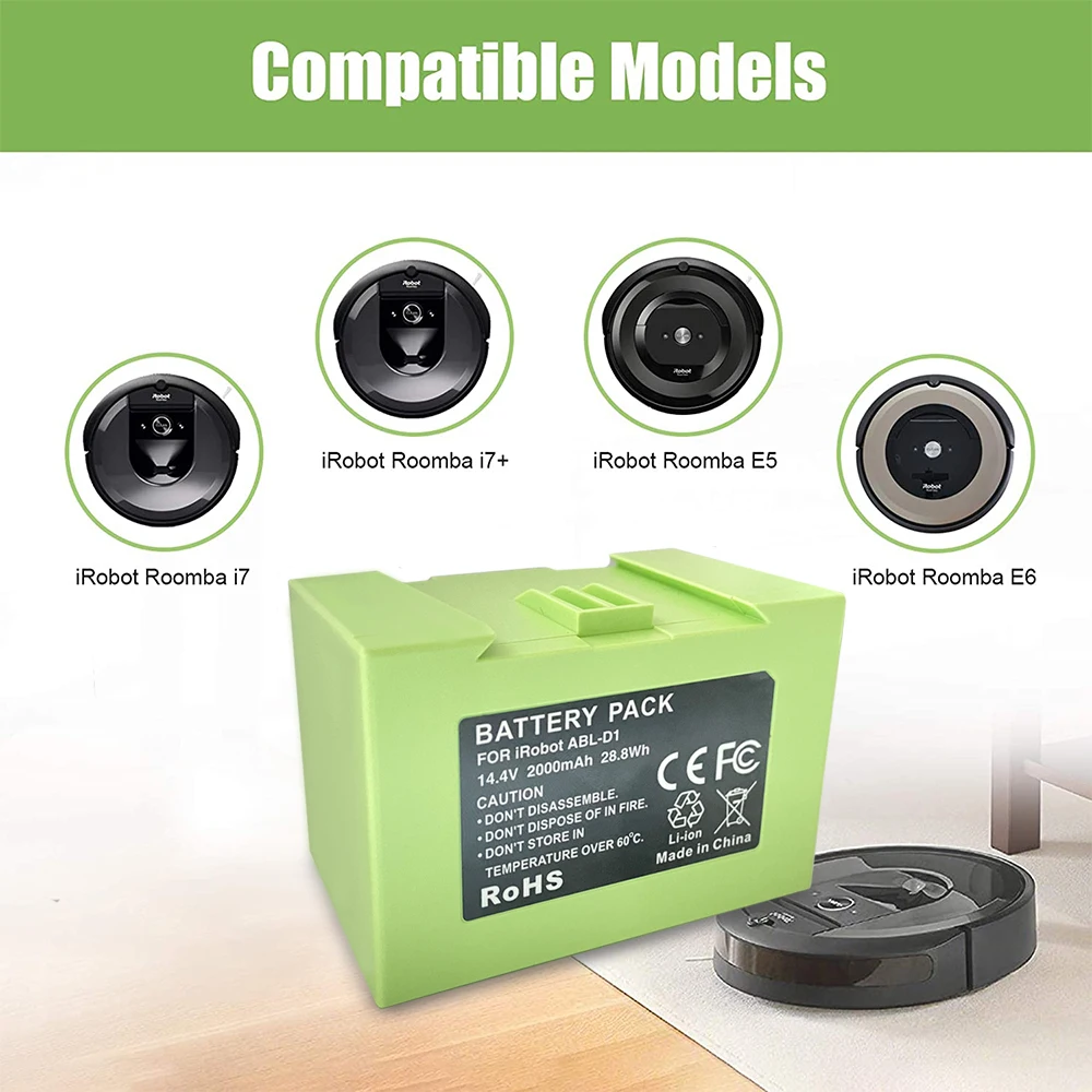 Replacement Abl-d1 Battery For Irobot 