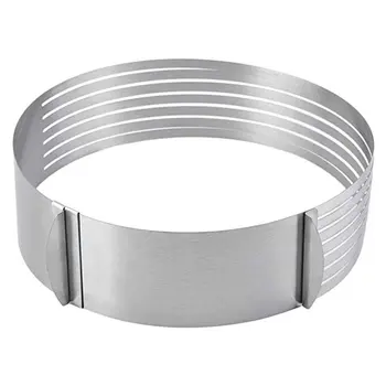 

Adjustable Mousse Ring 3D Round & Square Cake Molds Stainless Steel Baking Moulds Kitchen Dessert Cake Decorating Tools