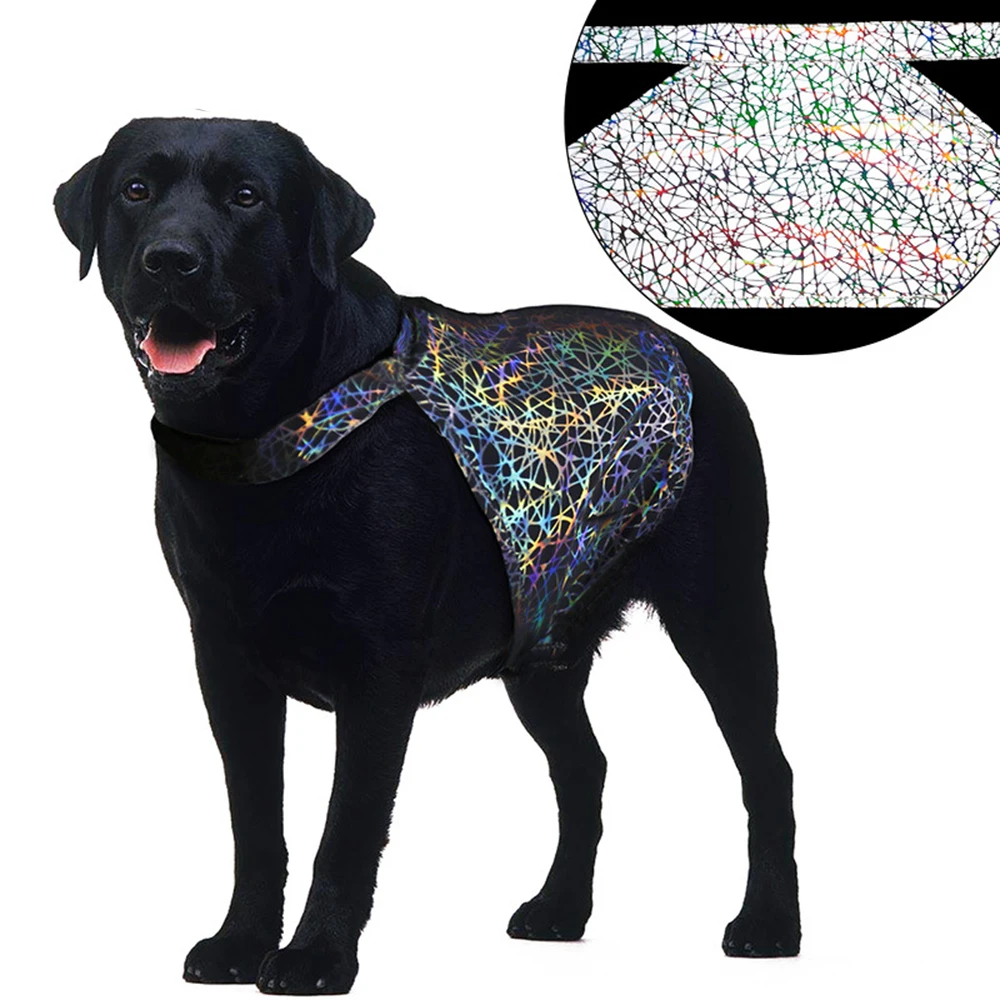

Pet Clothes Cool Reflective Dog Vest Night Tech Sense Dog Reflective Vest Colorful Nest Pet Jacket Clothes Dropshipping
