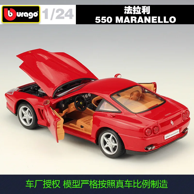Bburago 1:24 FERRARI 550 маранелло модель автомобиля из сплава Коллекционная игрушка Подарки