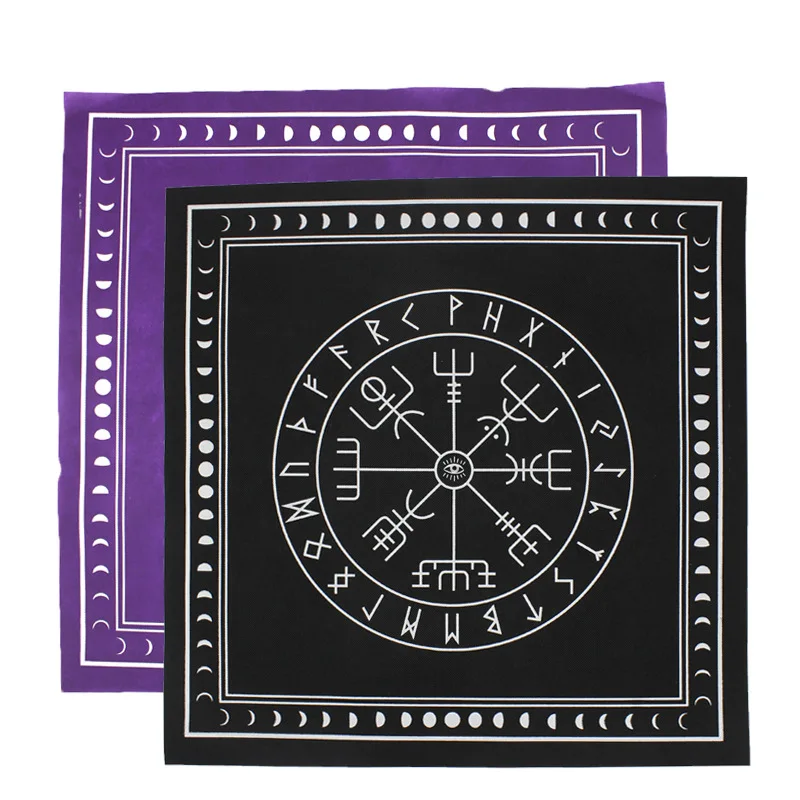 

2019 new moon phase whole food rune divination Altar tablecloth Altar patch tablecloth