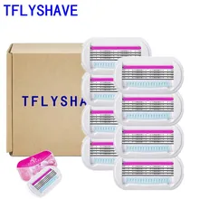 TFLYSHAVE Women Safety Shaving Blades for Women Hair Removal Blade Woman Razor Blades for Shaver Replacement Head Venuse 8PCS Shaving TFLYSHAVE Women Safety Shaving Blades for Women Hair Removal Blade Woman Razor Blades for Shaver Replacement Head Venuse 8PCS Shaving