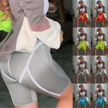 Шорты для йоги Juul спортивные шорты Lulu Женские Светоотражающие полосатые шорты для йоги спортзал Велоспорт Байкер Спорт Бег плотно