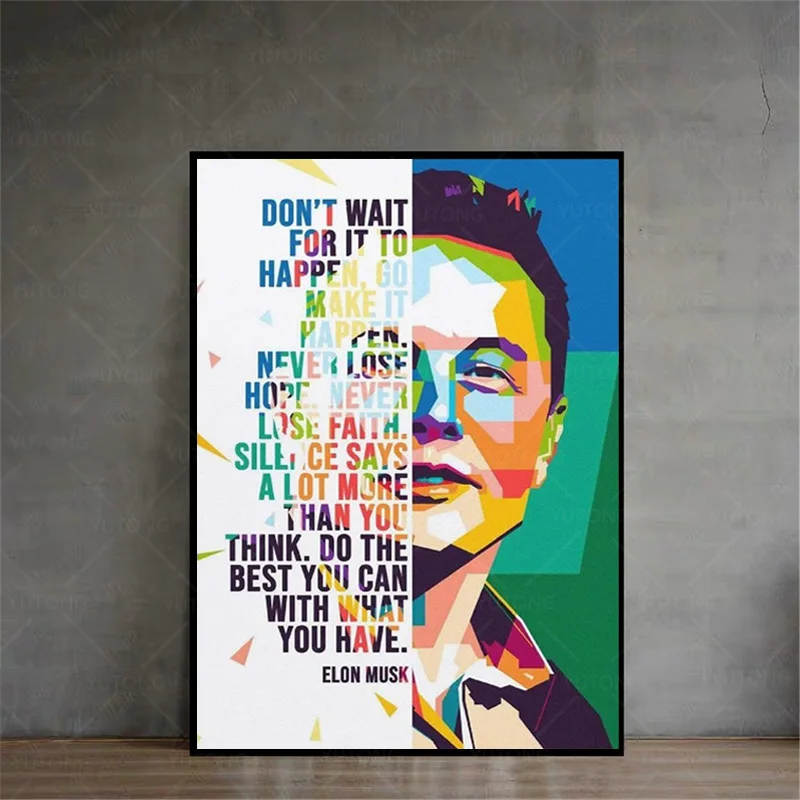 Korean Uden for Smitsom sygdom Elon Musk Poster Motivational Wall Art SpaceX Decor Premium Matte Vertical  Posters Poster Decorative Painting Canvas Wall Art