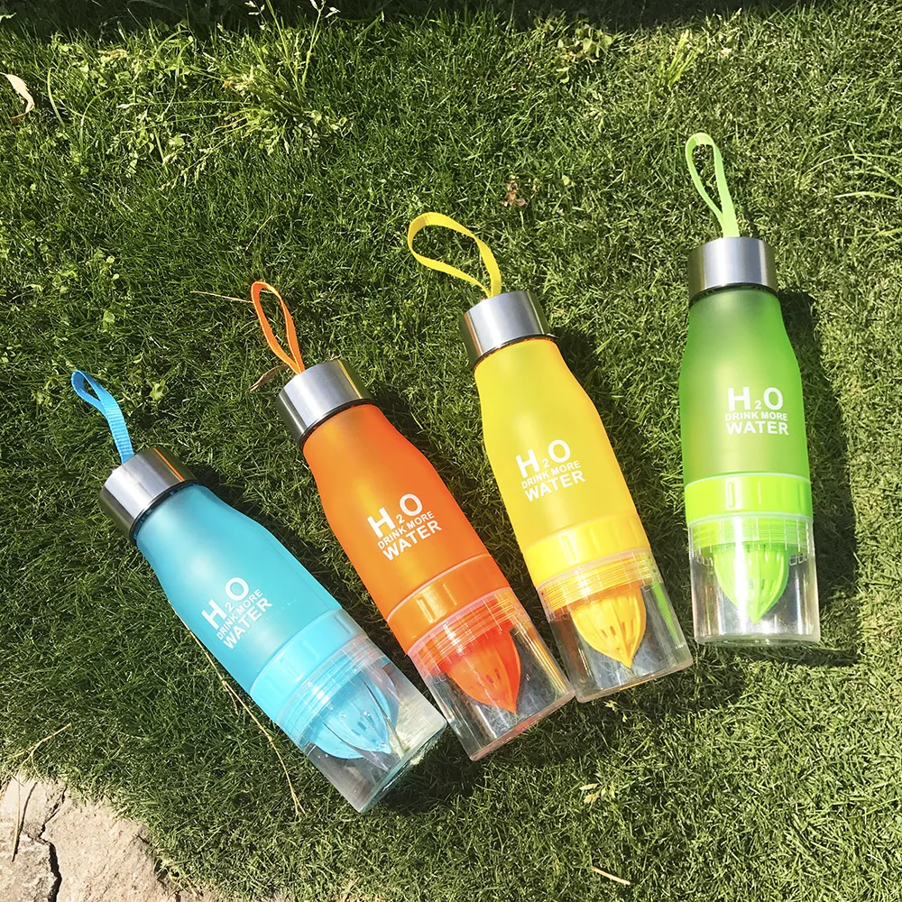 

New Xmas Gift 650ml Water Bottle Plastic Fruit Infusion Bottle Infuser Drink Outdoor Sports Juice lemon Portable Kettle