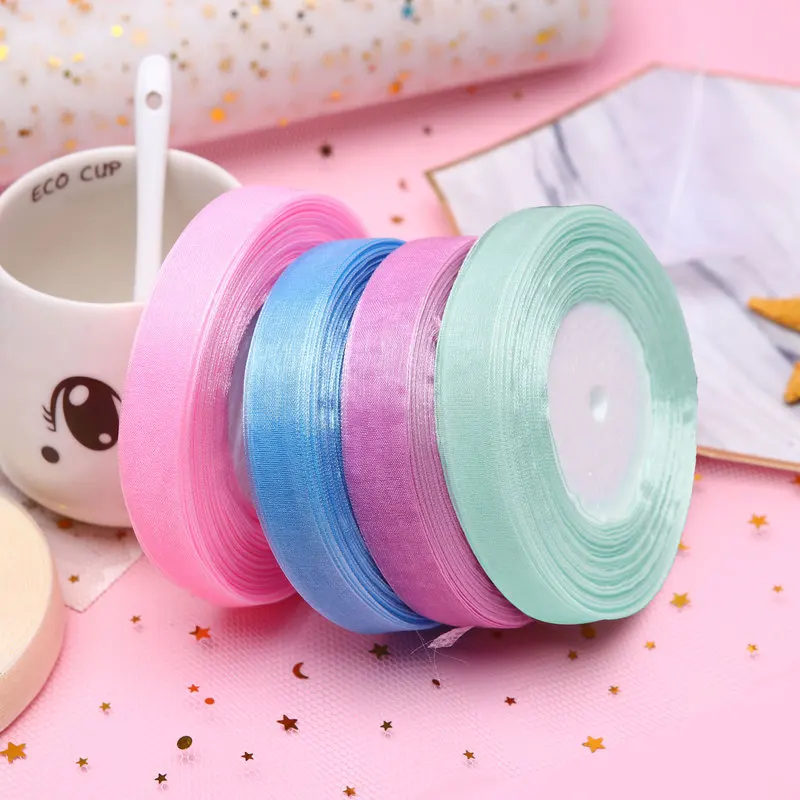 Rouleau De Ruban Tulle à Paillettes - Han Rose - 8cm X 25yards