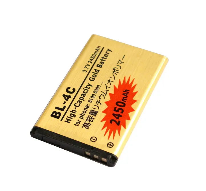 

OHD New 1Pcs Gold BL-4C Battery For Nokia 1202 1265 6100 6300 6125 1325 1506 1508 1661 1706 2220s 2228 BL 4C Phone Battery